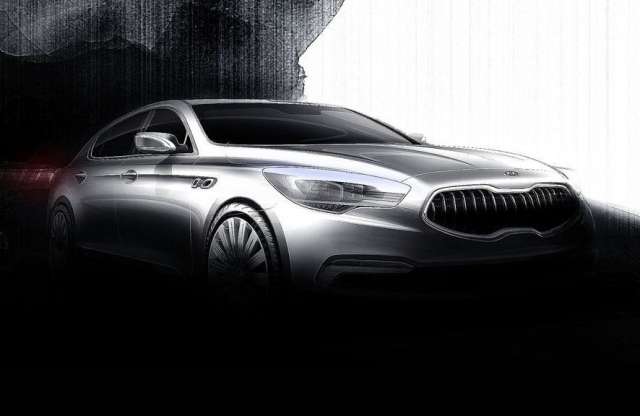 Titokzatos gyári képeken a hátsókerékhajtású Kia nagyszedán