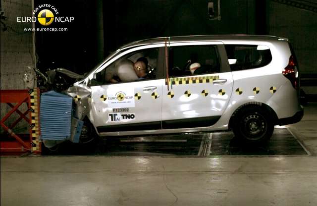 Brillírozott a sokaság, elhasalt a Dacia Lodgy a törésteszten