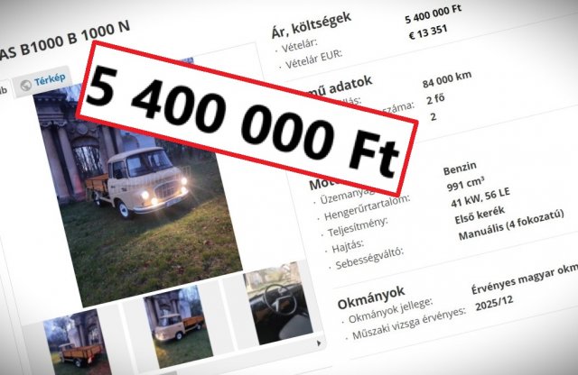 Emlékszel, amikor a kutyának se kellett a Barkas? Ma 5,4 millió!