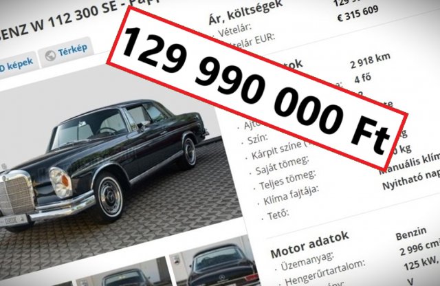 Te adnál 130 milliót ezért az öreg Mercedesért?